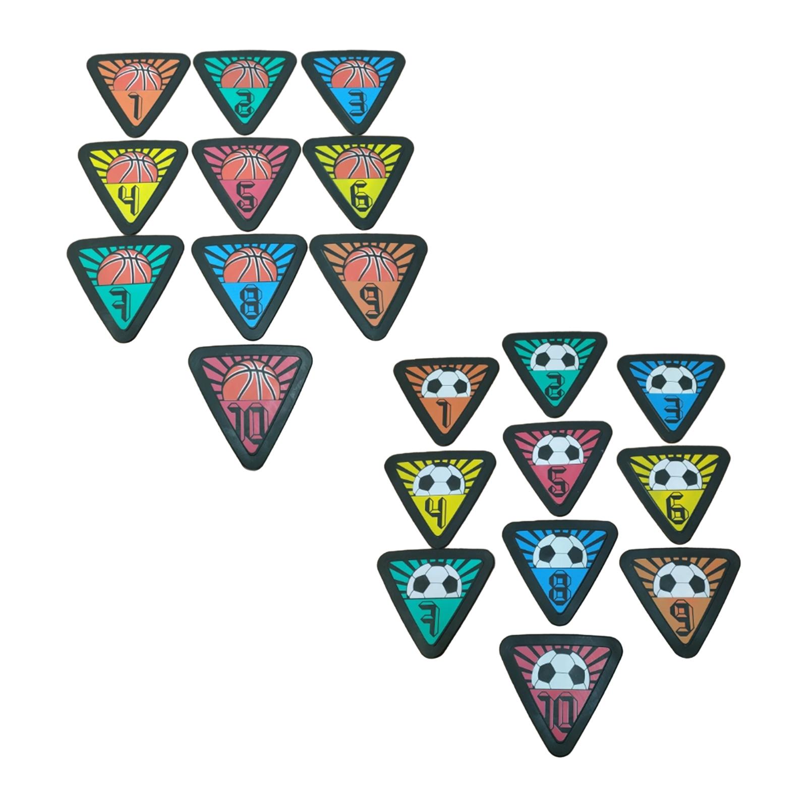 10x Numbered Floor Spot Marker - Shock Absorbing Gym Trainers ulasan dan harga