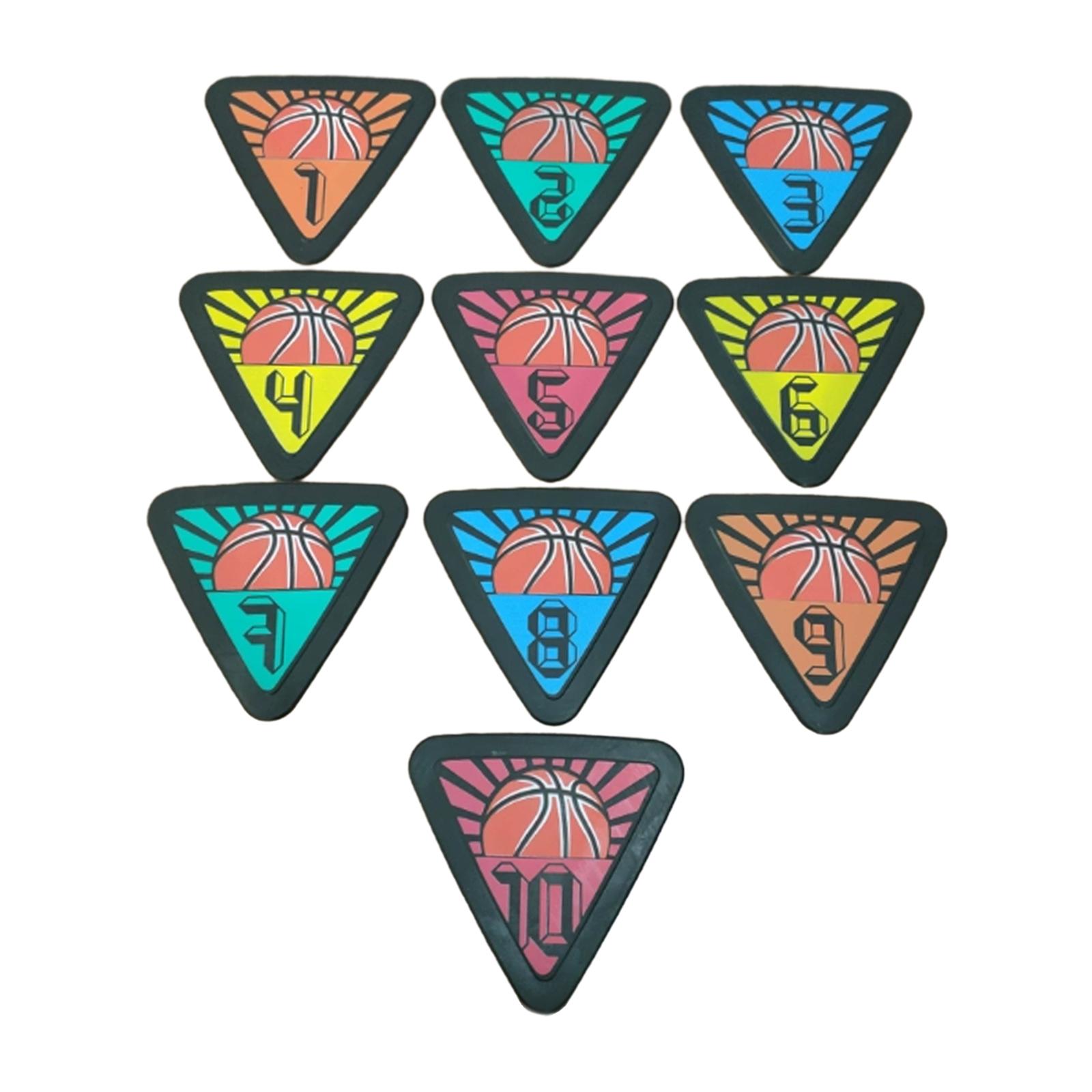 10x Numbered Floor Spot Marker - Shock Absorbing Gym Trainers ulasan dan harga